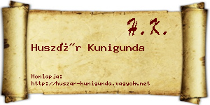 Huszár Kunigunda névjegykártya